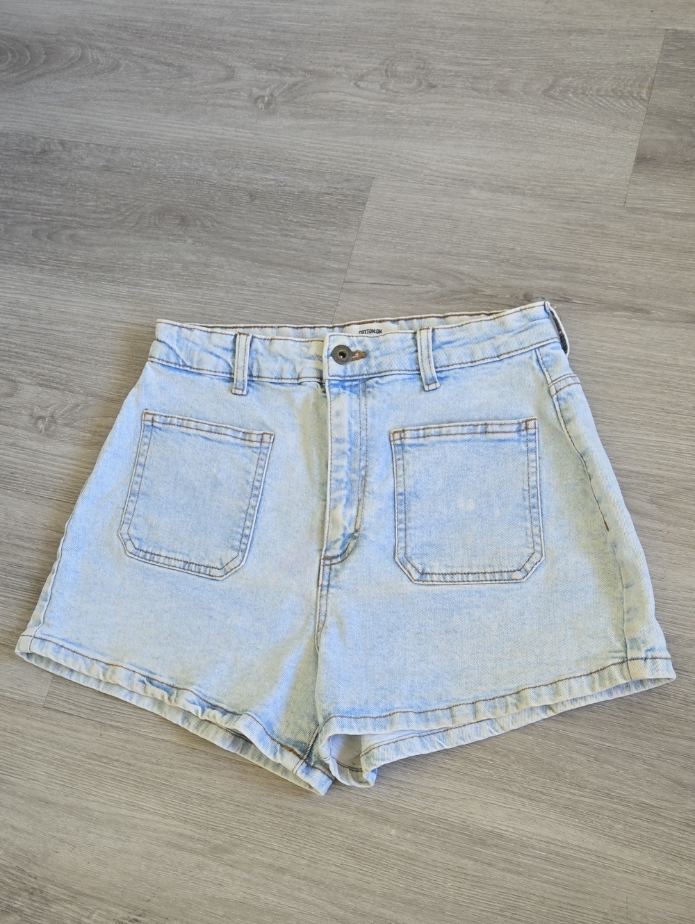 Cotton On Light Blue Denim High-Rise Jean Shorts